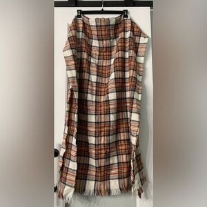 Plaid Women's blanket scarf. Cozy and warm accent to your wardrobe.